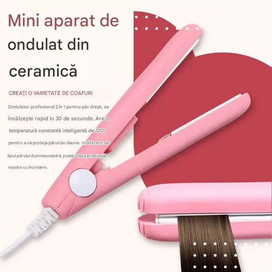 【49 la sută reducere! Promotie, livrare in 7 zile】[Cumpărați 1 obțineți 1 gratuit] 🔥Mini clemă de îndreptare ceramică cu ioni negativi - Ondulează/îndreaptă rapid părul fără să-l deterioreze.