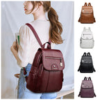 👜🎒【Időben korlátozott árengedmény】Retro puha bőr utazó hátizsák nőknek