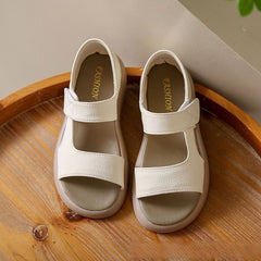 👡【35-43】 retro nyári puha bőr, puha talpú egypántos szandál