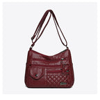 👜【Piele Naturală de Calitate Premium】Geantă Mare de Umăr din Piele Moale cu Compartimente Multiple