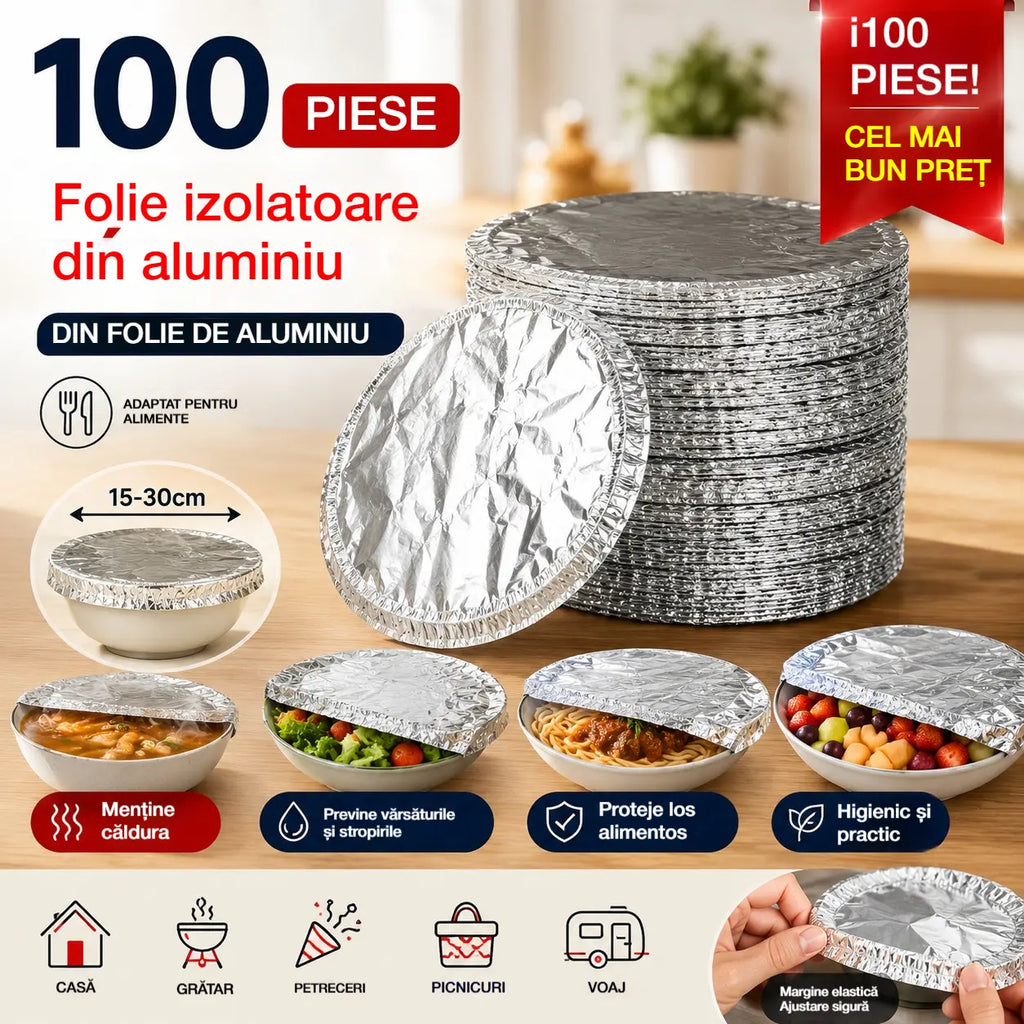 📢 Reducere de 50%! 🔥 🥗Capace din aluminiu pentru alimente – prospețime fără folie și fără mizerie
