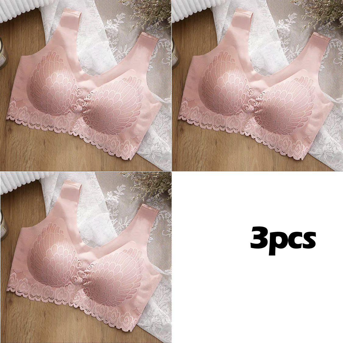 🔥🔥(49% zľava)👙【3balenie】ľadová hodvábna bezšvová čipka bez drôtu