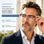 Ochelari noi cu ramă parțială pentru presbiopie, potriviți pentru persoanele de vârstă mijlocie și în vârstă, cu funcții de mărire, multifocali, sensibili la lumină, care își schimbă culoarea și blochează lumina albastră