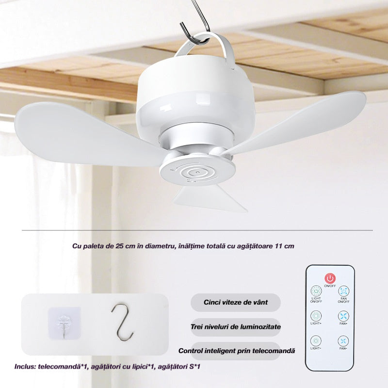 ⏰ Ofertă limitată: ventilator de tavan reîncărcabil cu LED! 🌬️✨