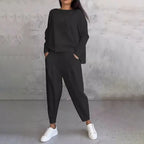 💥💥Set sport casual din bumbac pentru femei, top + pantaloni