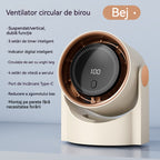 🧊✨ Nou ventilator de birou tip turbină, fără pale (se poate monta și pe perete)