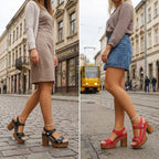 【35-43】🔥 Sandale cu toc gros și platformă – mai înaltă, mai stabilă, mai stilată
