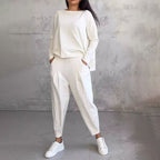 💥💥Set sport casual din bumbac pentru femei, top + pantaloni