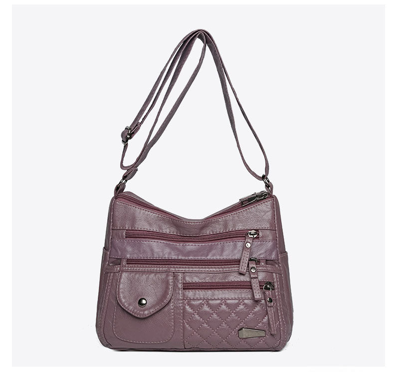 👜【Piele Naturală de Calitate Premium】Geantă Mare de Umăr din Piele Moale cu Compartimente Multiple