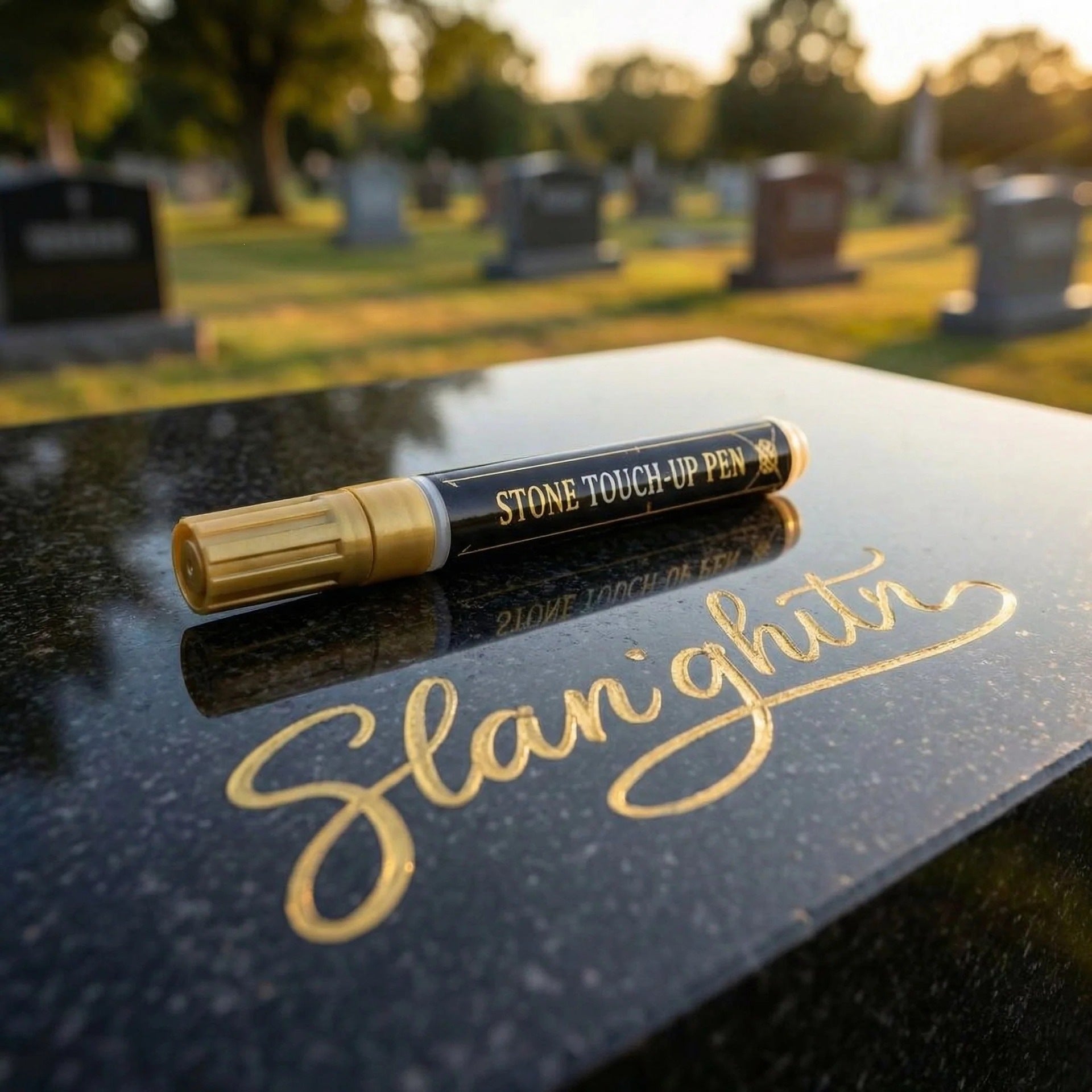 🐦【Cumpără unul, al doilea gratuit】【2 bucăți】Marker auriu pentru pietre funerare, destinat refacerii inscripțiilor decolorate