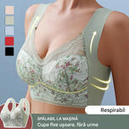 🔥🔥【Cumpărați 3, primiți 3 gratuit】【6 buc】💕🎁【40kg-100kg】Sutien de mărime mare din mătase de gheață fără cusături, respirabil și reglabil