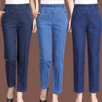 🔥【XL-5XL】Blugi de damă subțiri, casual, drepți, elastici