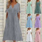 💥💥👗【Reducere de 40% + Plată la livrare】😍【S–5XL】Rochie nouă, simplă și frumoasă, de culoare solidă 2026, lejeră și casual