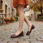 👡 Pantofi Mary Jane de damă, stil franțuzesc retro, cu talpă joasă – vârf rotund și decupați – confortabili, potriviți pentru purtarea zilnică