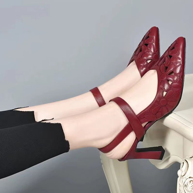 🔥【35-41】Tocuri înalte monocrome confortabile, cu vârf ascuțit 【Toc de 6 cm】