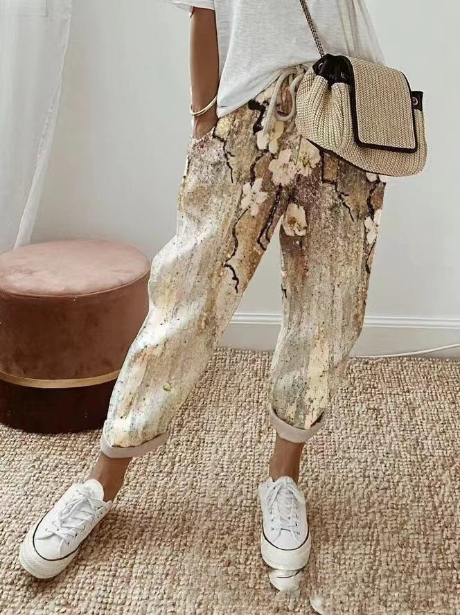 🎉Pantaloni casual de damă din bumbac și in, multicolor opțional（S-3XL）