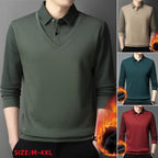 🔥【Super promoție】Pulover compozit bărbați din chenille și catifea, design îngroșat, izolație termică superioară