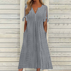 💥💥👗【Reducere de 40% + Plată la livrare】😍【S–5XL】Rochie nouă, simplă și frumoasă, de culoare solidă 2026, lejeră și casual