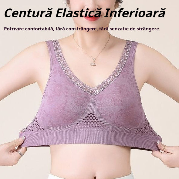 😍【Pachet de 3】Sutien respirabil și confortabil dintr-o singură piesă pentru vârste mijlocii și vârstnici❤️【40-90KG】