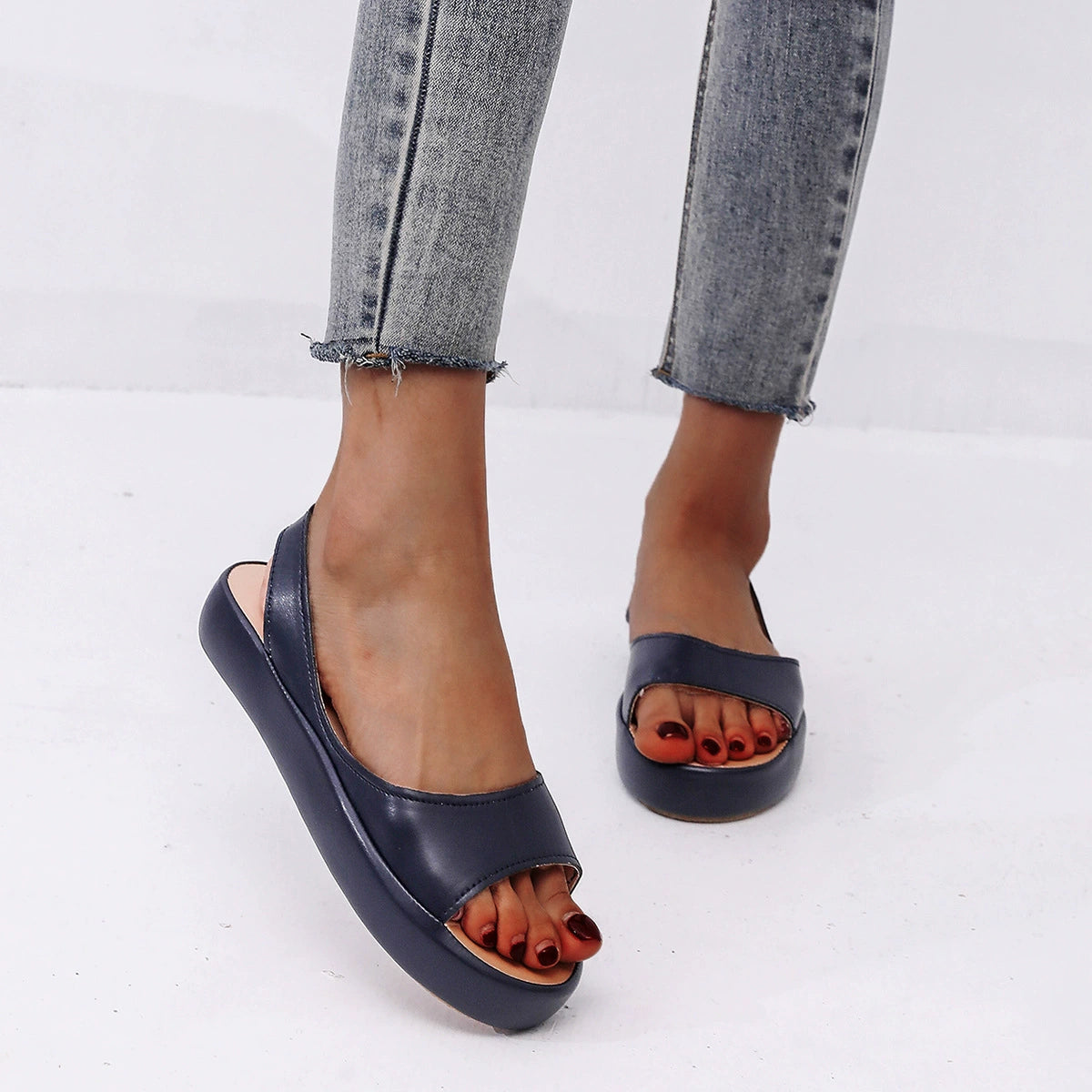 🔥【50% REDUCERE】🔥【35-43】 Sandale ortopedice confortabile pentru femei pe platformă