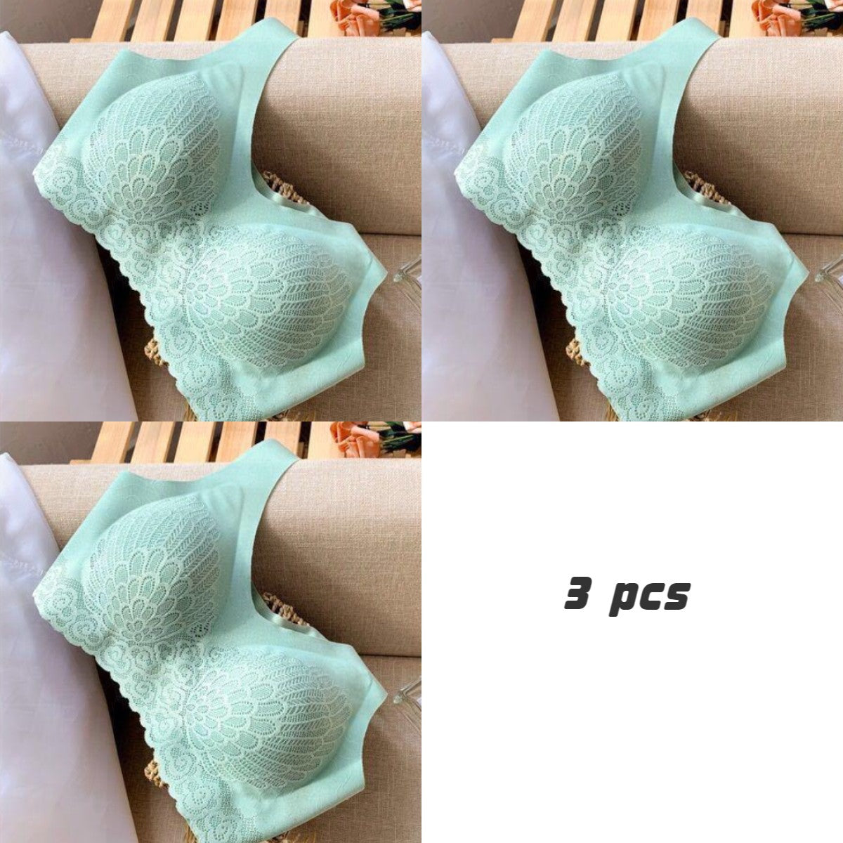 🔥🔥(49% zľava)👙【3balenie】ľadová hodvábna bezšvová čipka bez drôtu