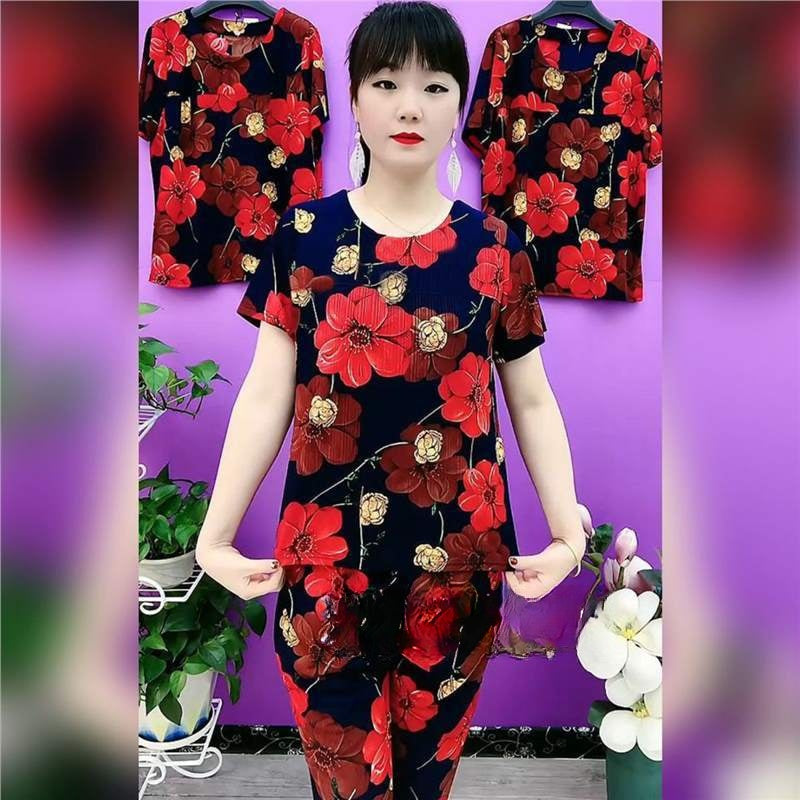 【30%OFF】🔥Cumpărați 1 obțineți 1 gratuit🔥【Top + Pantaloni】【S-4XL】😍Costum subțire din două piese, elegant, casual, din mătase glacială
