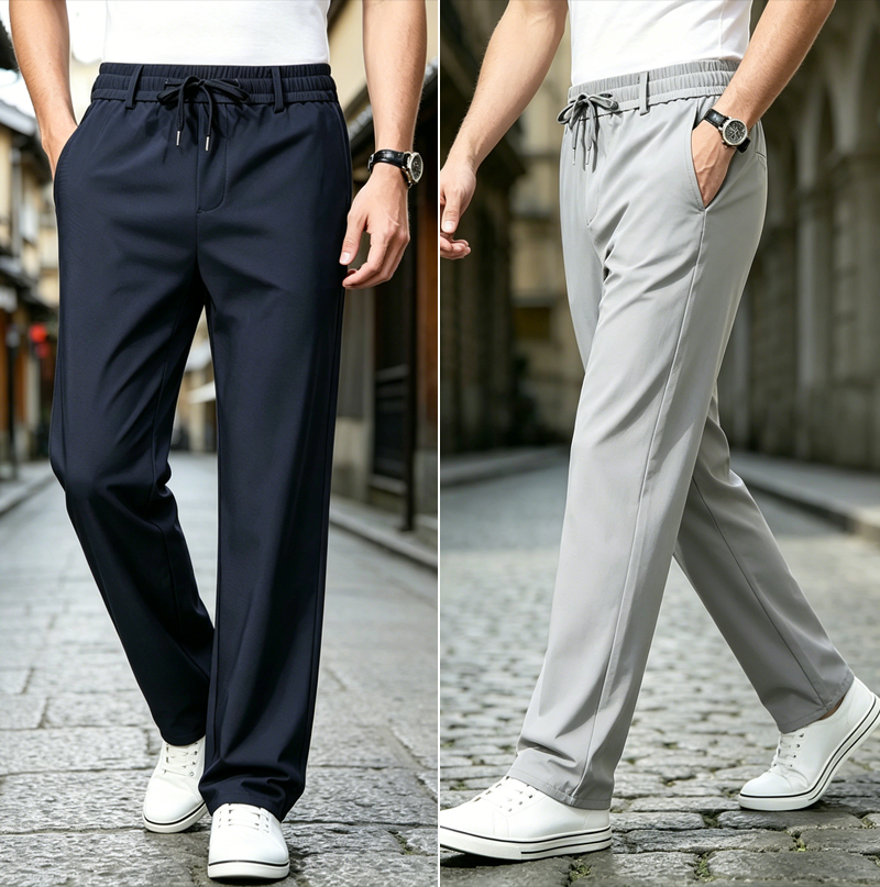👖【50%OFF】Pantaloni Casual cu Croială Dreaptă – Material Elastic, Fin și Respirabil pentru Confort Maxim