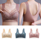 🔥【Cumpără 2 primești 2 gratis】Vânzare fierbinte👙【40-110 KG】 Sutien confortabil, fără cusături, din dantelă