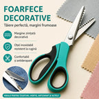 ✂️ Foarfecă profesională zimțată - Foarfecă ascuțită și zimțată pentru materiale textile