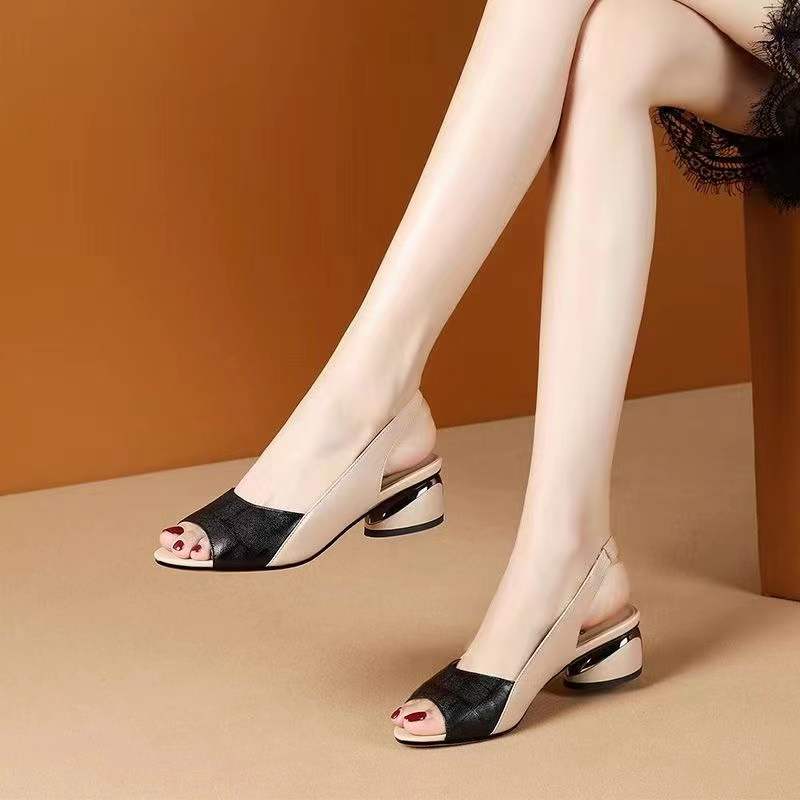 🥿【Cumpără 1, primești 1 gratuit】【35-43】Sandale romane de vară noi, cu vârful deschis și toc gros