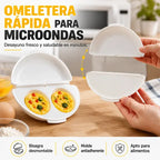 🍳 Mic Dejun Perfect în Doar Câteva Minute! Formă pentru Omletă la Cuptorul cu Microunde 🥚 | 2 Compartimente · Material Antiaderent Alimentar · Balamale Detasabile pentru Curățare Ușoară · Preparare Rapidă Fără Ulei