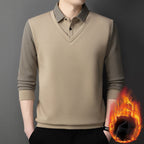 🔥【Super promoție】Pulover compozit bărbați din chenille și catifea, design îngroșat, izolație termică superioară