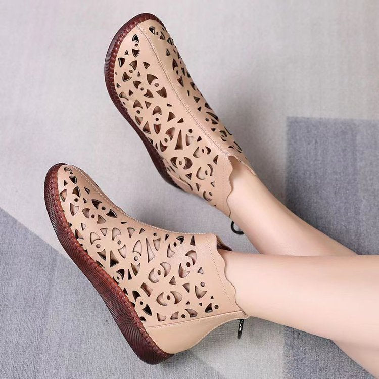 💞【35-42】2026 noi sandale din piele cu vârf rotund pentru femei